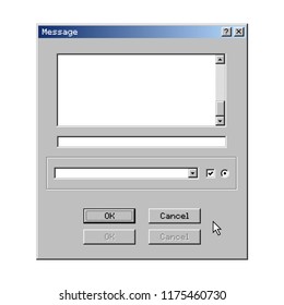 User interface and form of vintage operation system template