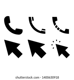 User interface glyph icon set for web and app