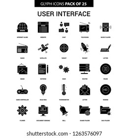 User Interface  Glyph Vector Icon set