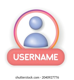 User Interface Icon. Create Account Button.