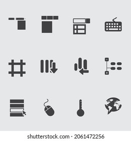 user interface icon design. user interface vector line icons set