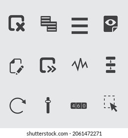 user interface icon design. user interface vector line icons set