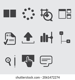 user interface icon design. user interface vector line icons set