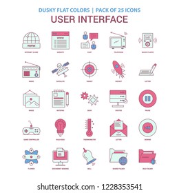 User Interface  icon Dusky Flat color - Vintage 25 Icon Pack