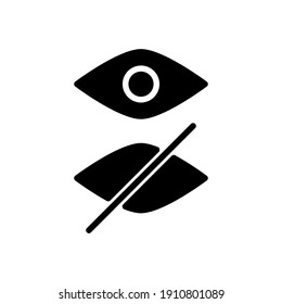 User Interface Icon. Glyph Icon Style. Basic Icon. Hidden. Unhidden