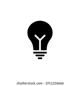 User Interface Icon. Glyph Icon Style. Basic Icon. Lamp Bulb Icon