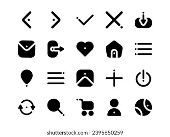 User Interface Icon Pack Filled Style. Material Icon Set, Perfect for Websites, Landing Pages, Mobile Apps, and Presentations. Suitable for UI UX.