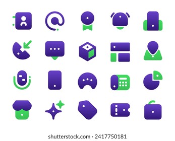 User Interface Icon Pack Gradient Filled Style. Collection of Essential Icon Sets, Perfect for Websites, Landing Pages, Mobile Apps, Presentations and for UI UX Needs.