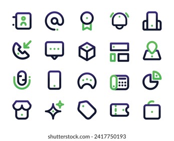 User Interface Icon Pack Gradient Outline Style. Collection of Essential Icon Sets, Perfect for Websites, Landing Pages, Mobile Apps, Presentations and for UI UX Needs.
