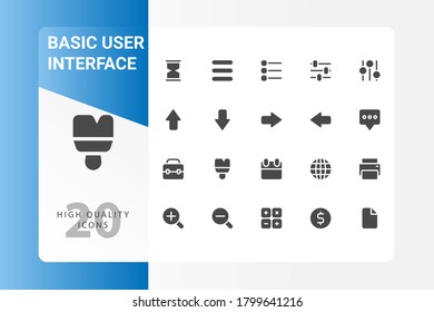 User Interface icon pack isolated on white background. for your web site design, logo, app, UI. Vector graphics illustration and editable stroke. EPS 10.