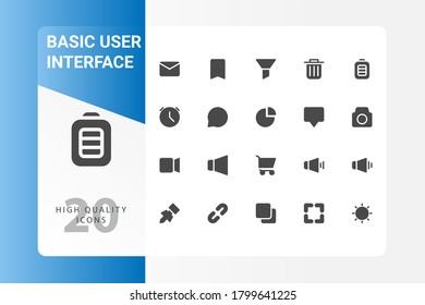 User Interface icon pack isolated on white background. for your web site design, logo, app, UI. Vector graphics illustration and editable stroke. EPS 10.