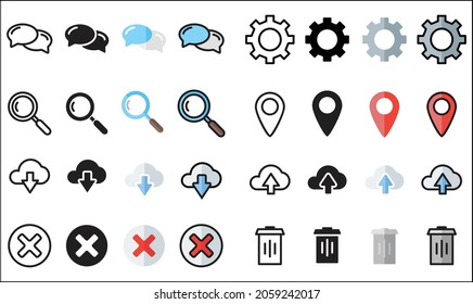 user interface icon set, user interface icon for business, vector set