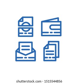 User Interface Icon Set ,Cut, Paste, Copy, Wallet, Email , Vector Illustration.