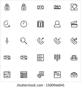 User Interface Icon Set Design Line Style Vol 1