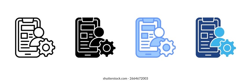 User Interface icon set multiple style collection