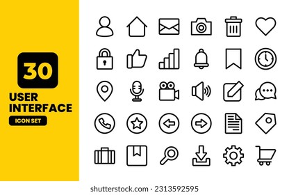 user interface icon set vector logo illustration