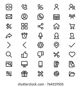 User Interface Icon Set Vector Outline