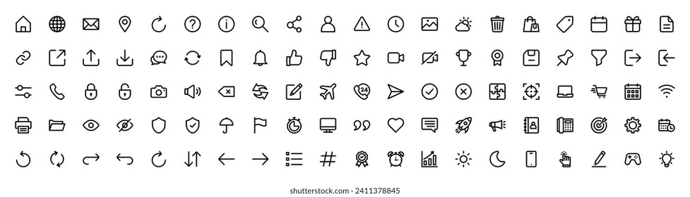 user interface icon set. web icon, website icon vector illustration