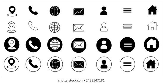 user interface icon set. web icon, website icon vector illustration ,  