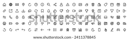 user interface icon set. web icon, website icon vector illustration