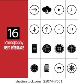 User interface icon stet, pixel perfect icon glyph solid pack,  Line icons Editable Stroke