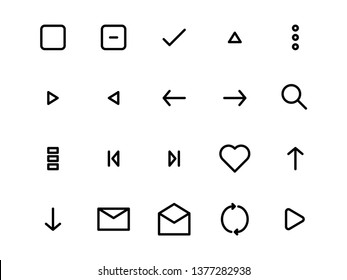 User Interface Icons (20) - Line