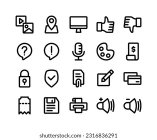 User interface icons for any purpose, Perfect for website and ui design.