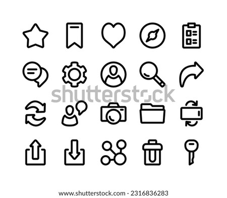 User interface icons for any purpose, Perfect for website and ui design. Stock fotó © 