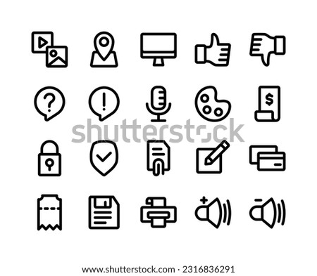 User interface icons for any purpose, Perfect for website and ui design.