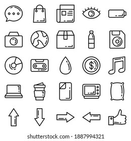 user interface icons collection with pop style