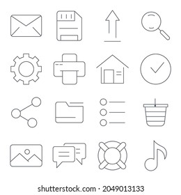 user interface icons set. user interface  pack symbol vector elements for infographic web
