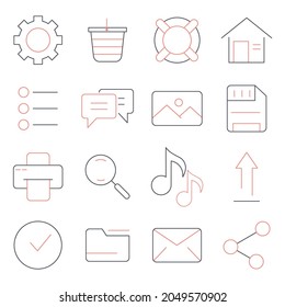 user interface icons set. user interface  pack symbol vector elements for infographic web