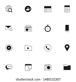 User Interface icons in solid line style. glyph line UI icons set. solid black icon pack.