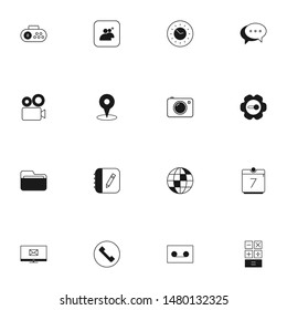 User Interface icons in solid line style. glyph line UI icons set. solid black icon pack.