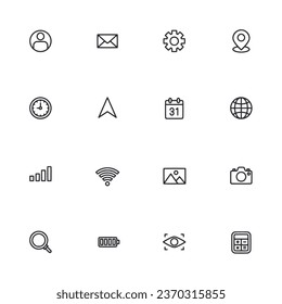 user interface icons for web and mobile applications