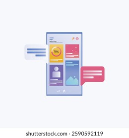 User Interface Illustration for design needs, Landing Pages, Animation, Apps, Presentations, Content Creator and other Promotions
