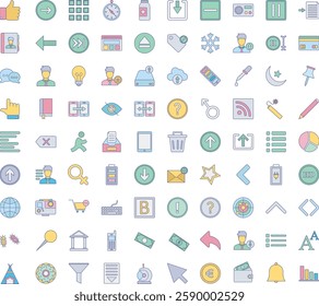 User Interface illustration with isolated background