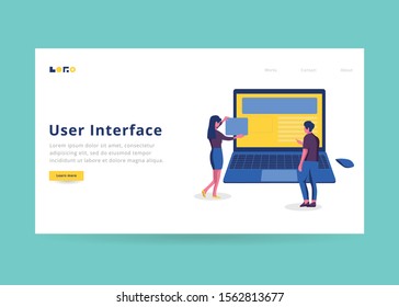 User Interface Illustration for landing page