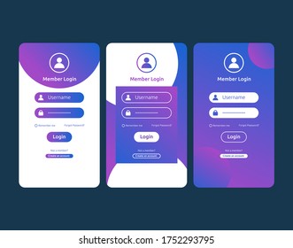 User Interface Kit Login Form Template Stock Vector (Royalty Free ...