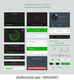User Interface Kit, UI Elements, Vector EPS 10 Illustration