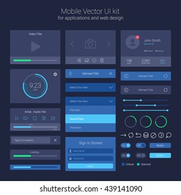 User Interface Kit, UI Elements, Vector EPS 10 Illustration