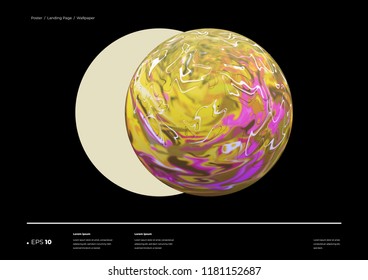 user interface landing page wallpaper planet vector eps 10 editable design 