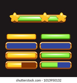 User Interface - Level Progression Bar - Mobile Game Graphic Assets
