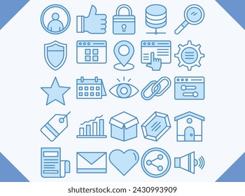 diseño de iconos de color de línea de interfaz de usuario para su empresa