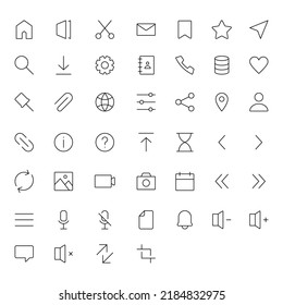 User Interface line icon set. Editable vector stroke