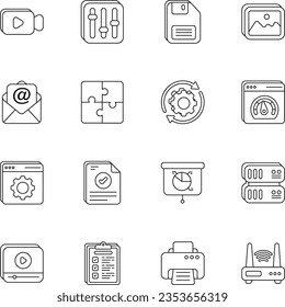 Paquete de iconos de línea de interfaz de usuario