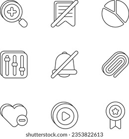 User Interface line icons set pack
