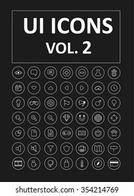 User interface line icons set. trendy icons for websites and mobile apps