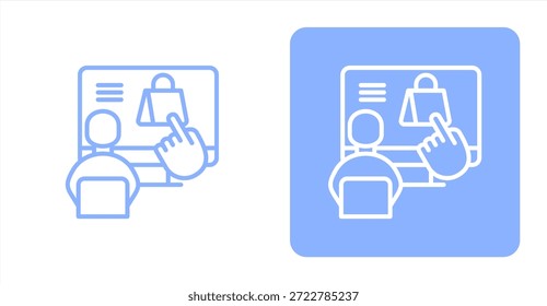 Linha da interface do usuárioIlustração do ícone de cor de duas tonalidades e plano de fundo contrastante