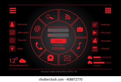 User interface mobile and web design vector